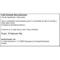 Cafè soluble descafeïnat NESCAFÉ, doypack 75 g