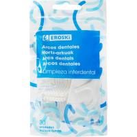 Arcos dentales para limpieza interdental EROSKI, bolsa 30 uds Arcos dentales para limpieza interdental EROSKI, bolsa 30 uds