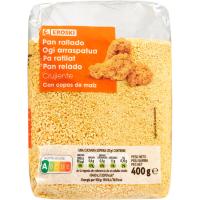 Pa ratllat cruixent amb flocs de blat de moro EROSKI, paquet 400 g