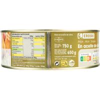 Tonyina en oli d'oliva EROSKI, llauna 750 g