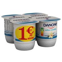 Yogur sabor vainilla DANONE, pack 4x120 g Yogur sabor vainilla DANONE, pack 4x120 g