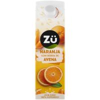 Bebida de zumo exprimido de naranja con avena ZÜ, brik 1 litro Bebida de zumo exprimido de naranja con avena ZÜ, brik 1 litro