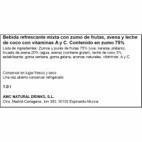 Bebida de zumo exprimido de naranja con avena ZÜ, brik 1 litro