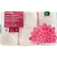 Paper higiènic 4 capes perfumat EROSKI, paquet 6 rotllos Paper higiènic 4 capes perfumat EROSKI, paquet 6 rotllos