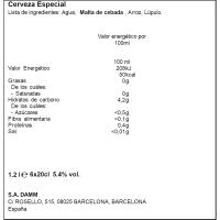 Cervesa easy open ESTRELLA DAMM, botellín 6x20 cl