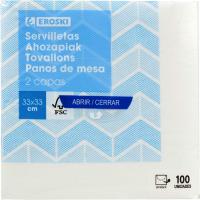 Servilleta decorada 2 capas EROSKI, paquete 100 uds