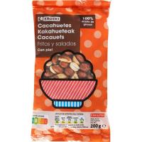 Cacauet fregit amb pell EROSKI, bossa 200 g Cacauet fregit amb pell EROSKI, bossa 200 g