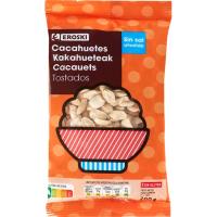 Cacauet torrat sense sal EROSKI, bossa 200 g Cacauet torrat sense sal EROSKI, bossa 200 g