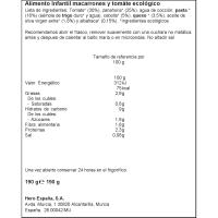 Tarrito ecológico de macarrones con tomate HERO, tarro 190 g