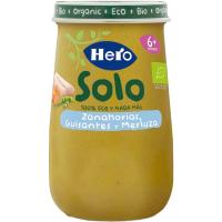 Tarrito eco de zanahoria, guisantes y merluza HERO, tarro 190 g Tarrito eco de zanahoria, guisantes y merluza HERO, tarro 190 g