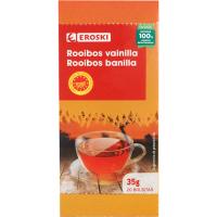 Rooibos vainilla EROSKI, caja 20 uds Rooibos vainilla EROSKI, caja 20 uds
