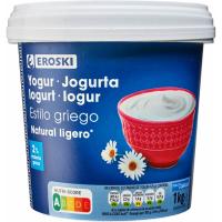 Yogur griego light 2% EROSKI, tarrina 1 kg Yogur griego light 2% EROSKI, tarrina 1 kg