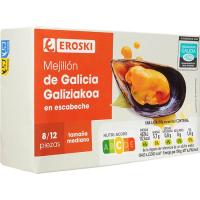 Mejillón en escabeche de Galicia 8/12 EROSKI, lata 111 g