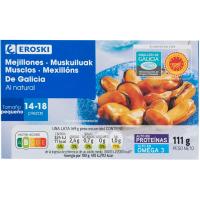 Mejillón al natural de Galicia EROSKI, lata 69 g