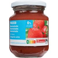 Melmelada de maduixa 0% EROSKI, flascó 290 g