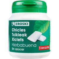 Xiclet menta verda sense sucre EROSKI, pot 100 g Xiclet menta verda sense sucre EROSKI, pot 100 g