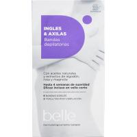Bandes depilatòries de cera engonals&axil·les BELLE, caixa 16 u