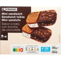 Mini Sandwich Duo EROSKI, 6 uds, caja 300 g Mini Sandwich Duo EROSKI, 6 uds, caja 300 g