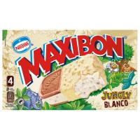 Helado Jungly chocolate blanco MAXIBON, 4 uds, caja 356 g Helado Jungly chocolate blanco MAXIBON, 4 uds, caja 356 g