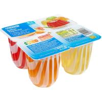 Postre gelificado Mix 0% de sabores EROSKI, pack 4x100 g Postre gelificado Mix 0% de sabores EROSKI, pack 4x100 g