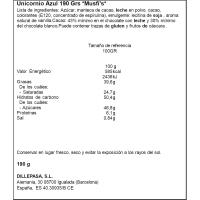 Unicorn blau xocolata MUSFI'S, caixa 190g