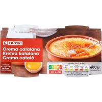Crema catalana EROSKI, pack 4x100 g Crema catalana EROSKI, pack 4x100 g