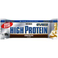 Barrita 40% proteína bajo carbohidrato sabor choco WEIDER, 50 g Barrita 40% proteína bajo carbohidrato sabor choco WEIDER, 50 g