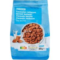 Cereales rellenos de leche EROSKI, bolsa 500 g Cereales rellenos de leche EROSKI, bolsa 500 g