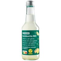 Kombucha de limón y jengibre EROSKI, botella 250 ml Kombucha de limón y jengibre EROSKI, botella 250 ml