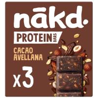 Barritas protein de cacao y avellanas NAKD, pack 3x45 g Barritas protein de cacao y avellanas NAKD, pack 3x45 g