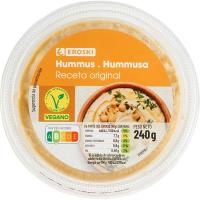 Hummus clásico EROSKI, tarrina 240 g