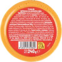 Hummus de pimiento rojo EROSKI, tarrina 240 g