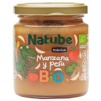 Tarrito bio de manzana y pera NATUBE, tarro 250 g Tarrito bio de manzana y pera NATUBE, tarro 250 g