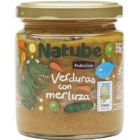 Tarrito bio de verdura y merluza NATUBE, tarro 250 g Tarrito bio de verdura y merluza NATUBE, tarro 250 g