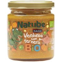 Tarrito bio verdura y ternera NATUBE, tarro 250 g Tarrito bio verdura y ternera NATUBE, tarro 250 g