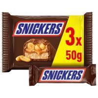 Barreta de xocolata SNICKERS, pack 3x50 g Barreta de xocolata SNICKERS, pack 3x50 g