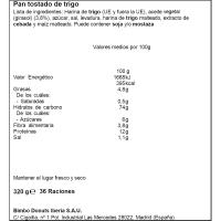 Pa torrat tradicional ORTIZ, 36 llesques, paquet 320 g