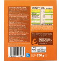 Pasta integral penne carbassa EROSKI, caixa 250 g