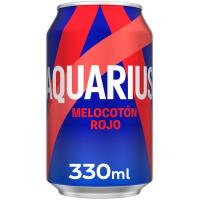 Bebida isotónica sabor melocotón rojo AQUARIUS, lata 33 cl Bebida isotónica sabor melocotón rojo AQUARIUS, lata 33 cl