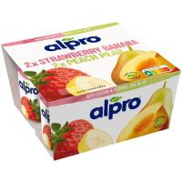 Preparado de soja fresa-plátano-pera-meloc. ALPRO, pack 4x125 g Preparado de soja fresa-plátano-pera-meloc. ALPRO, pack 4x125 g