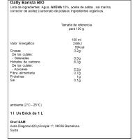 Beguda vegetal de civada barista bio OATLY, brik 1 litre