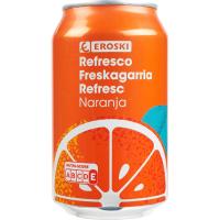 Refresco de naranja EROSKI, lata 33 cl Refresco de naranja EROSKI, lata 33 cl