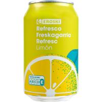 Refresco limón EROSKI, lata 33 cl Refresco limón EROSKI, lata 33 cl