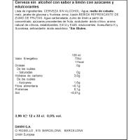 Cervesa llimona FREE DAMM, pack llauna 12x33 cl