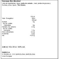 Cerveza FREE DAMM, pack lata 12x33 cl