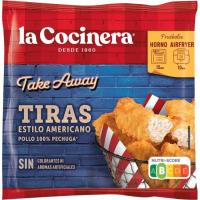 Tiras de pollo estilo americano LA COCINERA, bolsa 360 g Tiras de pollo estilo americano LA COCINERA, bolsa 360 g