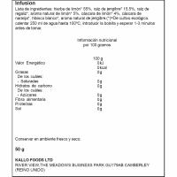 Infusión de limón y jengibre bio CUPPER, caja 20 uds