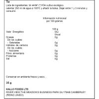 Té verde bio CUPPER, caja 20 uds