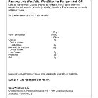 Pan negro MESTEMACHER, paquete 500 g