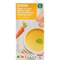 Brou de pollastre EROSKI, brik 1 litre